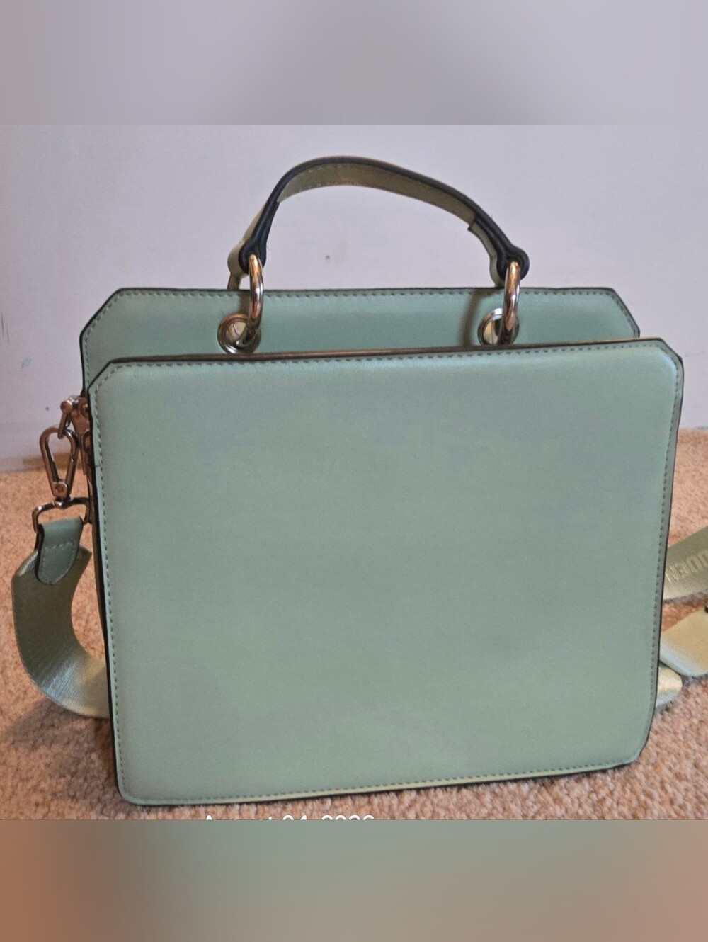 Steve Madden Bevelyn Mint Green Top-Handle Satchel - Picture 2 of 11
